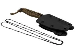 ANV Knives P100 Sleipner Cerakote, Coyote Paracord, P100-040, Black Kydex Sheath, Couteau De Cou -Optimal Couteaux Magasin ANVP100 040 06 anv