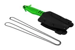 ANV Knives P100 Sleipner Cerakote, Neon Green Paracord, P100-043, Black Kydex Sheath, Couteau De Cou -Optimal Couteaux Magasin ANVP100 043 06 anv