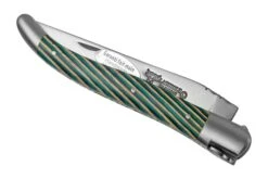 Laguiole En Aubrac Samba Turquoise L0212SATIF Bois De Samba Turquoise, Mat, Couteau De Poche Laguiole, 12 Cm -Optimal Couteaux Magasin AUL0212SATIF 04 laguioleaubrac