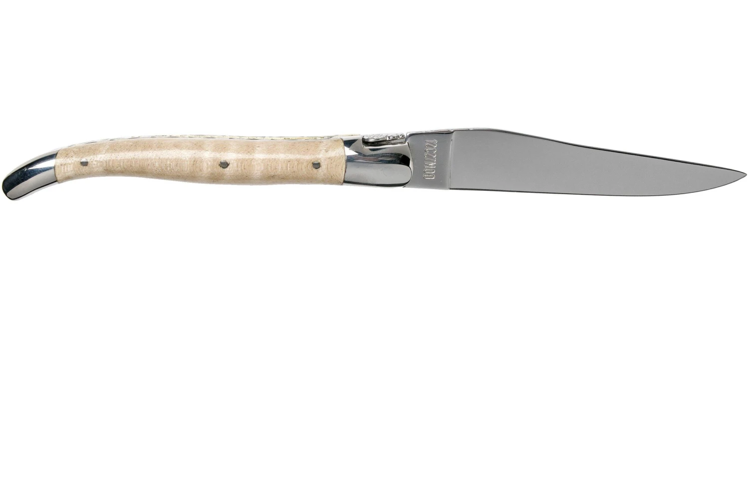 Laguiole En Aubrac 12cm Doubles Platines, érable Ondé Guilloché à La Main L0712EEN1/FSJ1 2 Laguiole En Aubrac 12cm Doubles Platines, érable Ondé Guilloché à La Main L0712EEN1/FSJ1 – Image 2