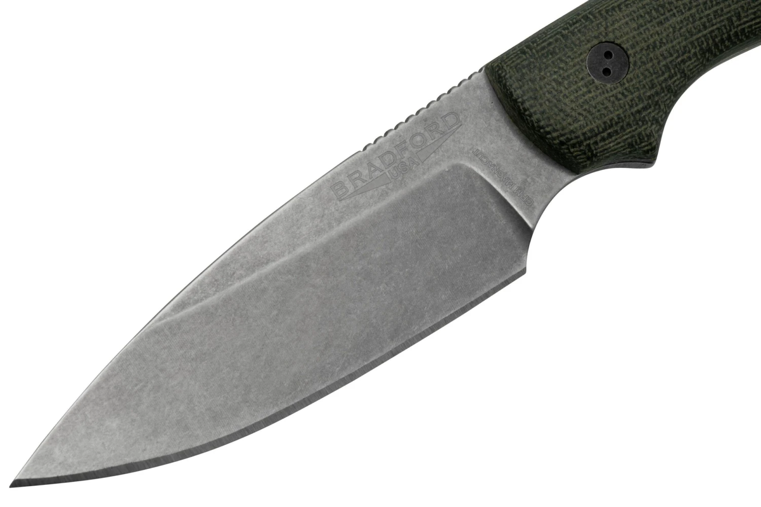 Bradford Knives Guardian 3, 3S-101-MC, 3D Black Micarta, CPM-Magnacut, Sabre Grind, Stonewash Finish, Couteau Fixe 3 Bradford Knives Guardian 3, 3S-101-MC, 3D Black Micarta, CPM-Magnacut, Sabre Grind, Stonewash Finish, Couteau Fixe – Image 3