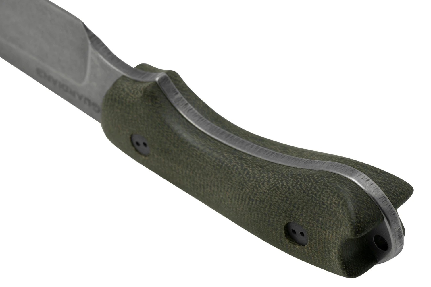 Bradford Knives Guardian 3, 3S-102-MC, 3D OD Green Micarta, CPM-Magnacut, Sabre Grind, Stonewash Finish, Couteau Fixe 4 Bradford Knives Guardian 3, 3S-102-MC, 3D OD Green Micarta, CPM-Magnacut, Sabre Grind, Stonewash Finish, Couteau Fixe – Image 4