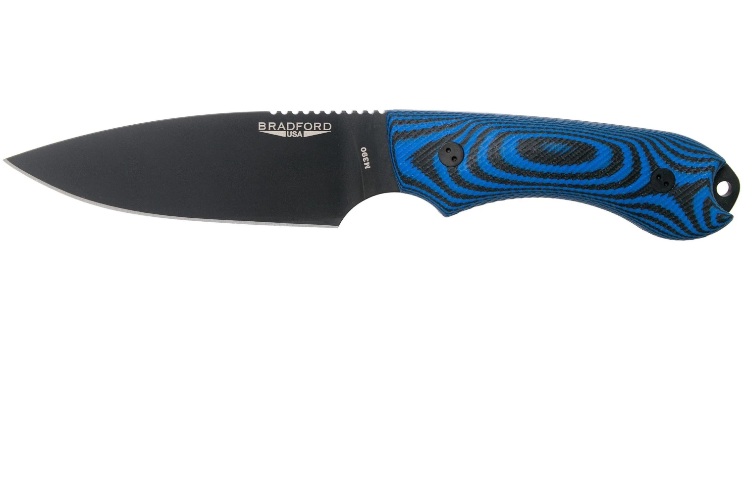 Bradford Guardian 4, 3D Black-Blue G10 Guardian 4 M390, Full Flat Black DLC 4FH-113B-M390 1 Bradford Guardian 4, 3D Black-Blue G10 Guardian 4 M390, Full Flat Black DLC 4FH-113B-M390