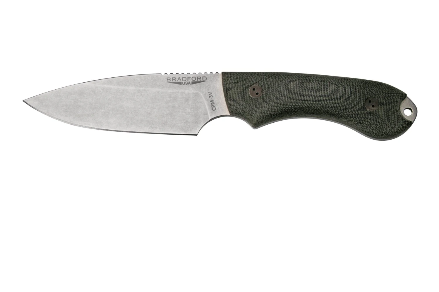 Bradford Guardian 4, 3D Black Micarta, CPM-3V Sabre Stonewashed 4S-101-3V 1 Bradford Guardian 4, 3D Black Micarta, CPM-3V Sabre Stonewashed 4S-101-3V