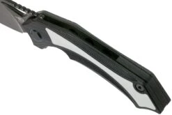 Bestech Kasta BG45D Black White G10, Blackwashed Couteau De Poche, Kombou Design -Optimal Couteaux Magasin BHBG45D 07 bestech