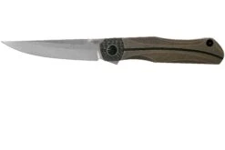 Bestech Thyra BT2106B Bronze Stonewashed Titanium, Carbonfiber Bolster, Satin Couteau De Poche, Kombou Design