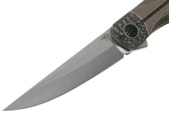 Bestech Thyra BT2106B Bronze Stonewashed Titanium, Carbonfiber Bolster, Satin Couteau De Poche, Kombou Design -Optimal Couteaux Magasin BHBT2106B 03 bestech