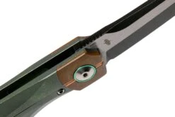 Bestech Thyra BT2106E Green Stonewashed Titanium, Copper Bolster, Two Tone Black Couteau De Poche, Kombou Design -Optimal Couteaux Magasin BHBT2106E 06 bestech