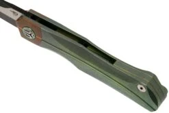 Bestech Thyra BT2106E Green Stonewashed Titanium, Copper Bolster, Two Tone Black Couteau De Poche, Kombou Design -Optimal Couteaux Magasin BHBT2106E 07 bestech