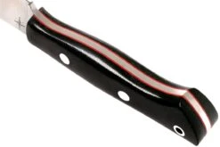 Bark River Mini Aurora CPM 3V, Black Canvas Micarta, Red Liner -Optimal Couteaux Magasin BRK06 025BRKC RL 04 bark river brk06 025brkc rl 04