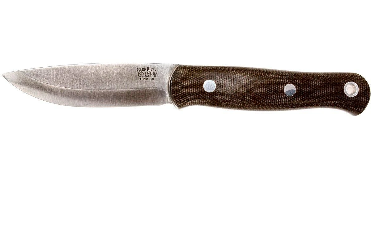 Bark River Ultra-Lite Bushcrafter CPM 3V, Green Canvas Micarta 1 Bark River Ultra-Lite Bushcrafter CPM 3V, Green Canvas Micarta