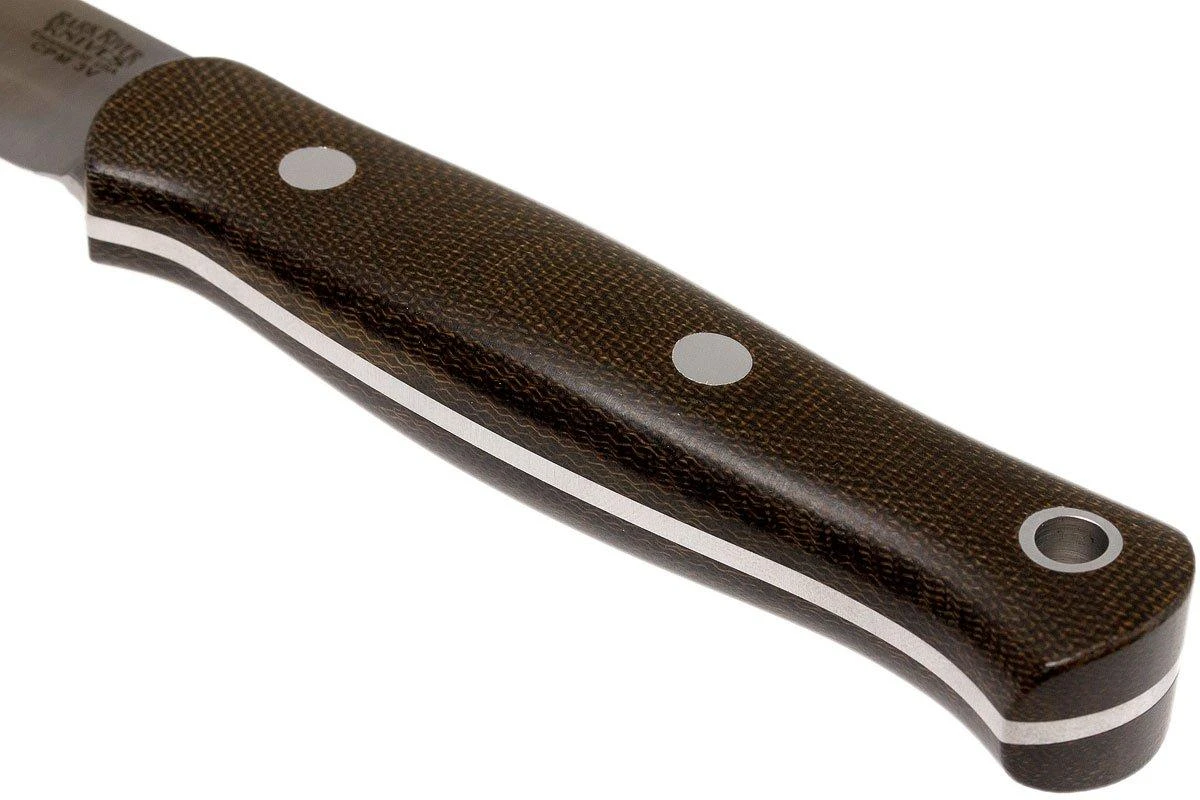 Bark River Ultra-Lite Bushcrafter CPM 3V, Green Canvas Micarta 4 Bark River Ultra-Lite Bushcrafter CPM 3V, Green Canvas Micarta – Image 4