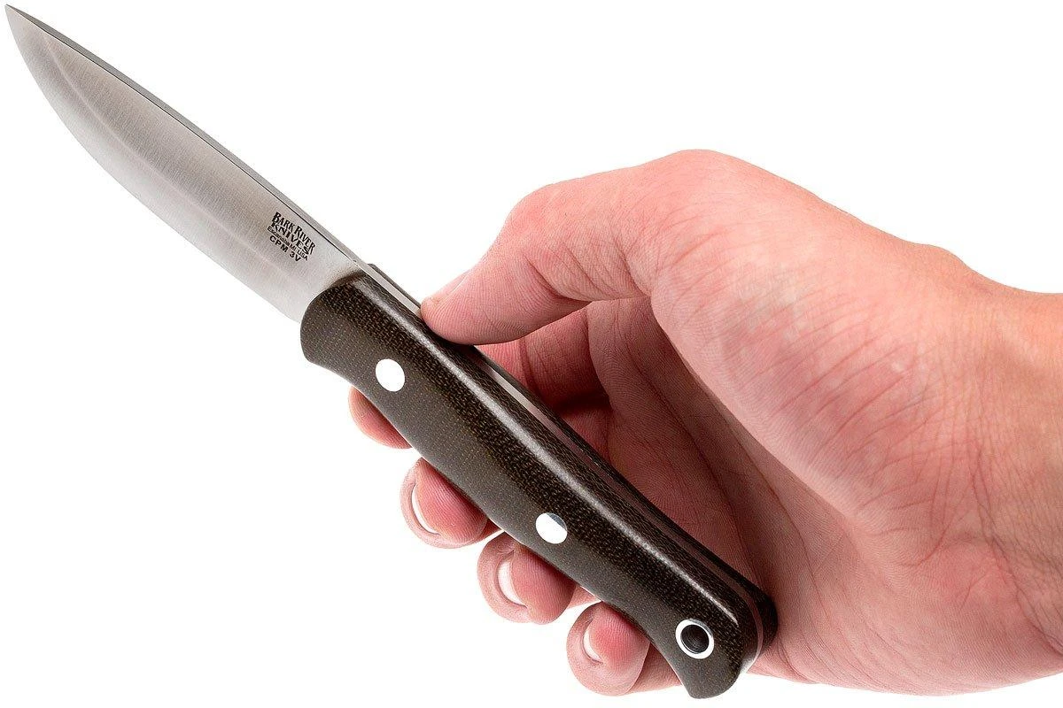 Bark River Ultra-Lite Bushcrafter CPM 3V, Green Canvas Micarta 6 Bark River Ultra-Lite Bushcrafter CPM 3V, Green Canvas Micarta – Image 6