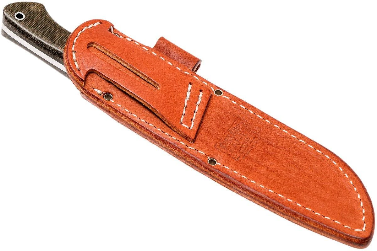 Bark River Aurora 3V, Green Canvas Micarta Couteau Bushcraft 9 Bark River Aurora 3V, Green Canvas Micarta Couteau Bushcraft – Image 9