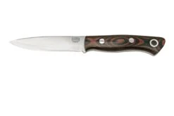 Bark River Aurora Scandi CPM 3V Red & Black Linen Micarta, Red Liner, Couteau Fixe