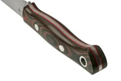 Bark River Aurora Scandi CPM 3V Red & Black Linen Micarta, Red Liner, Couteau Fixe -Optimal Couteaux Magasin BRK06 126RBM RL 04 barkriver