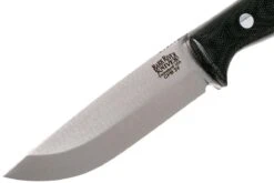 Bark River Gunny Scandi CPM 3V, Black Canvas Micarta, Brown Sheath -Optimal Couteaux Magasin BRK07 024BRKC 03 bark river brk07 024brkc 03