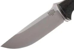 Bark River Bravo 1 A2, Black Canvas Micarta, Brown Sheath -Optimal Couteaux Magasin BRK07 111BRKC 03 bark river brk07 111brkc 03