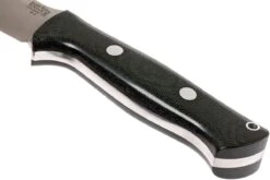 Bark River Bravo 1 A2, Black Canvas Micarta, Brown Sheath -Optimal Couteaux Magasin BRK07 111BRKC 04 bark river brk07 111brkc 04