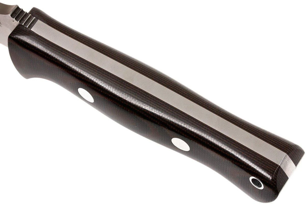 Bark River Bravo 1 A2, Black Green Camo Canvas Micarta, Brown Sheath 5 Bark River Bravo 1 A2, Black Green Camo Canvas Micarta, Brown Sheath – Image 5