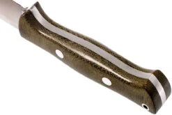 Bark River Bravo 1 A2 Rampless, Green Canvas Micarta, Brown Sheath -Optimal Couteaux Magasin BRK07 111GNC RS 04 bark river brk07 111gnc rs 04