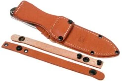 Bark River Bravo 1 A2 Rampless, Green Canvas Micarta, Brown Sheath -Optimal Couteaux Magasin BRK07 111GNC RS 08 bark river knives v202007