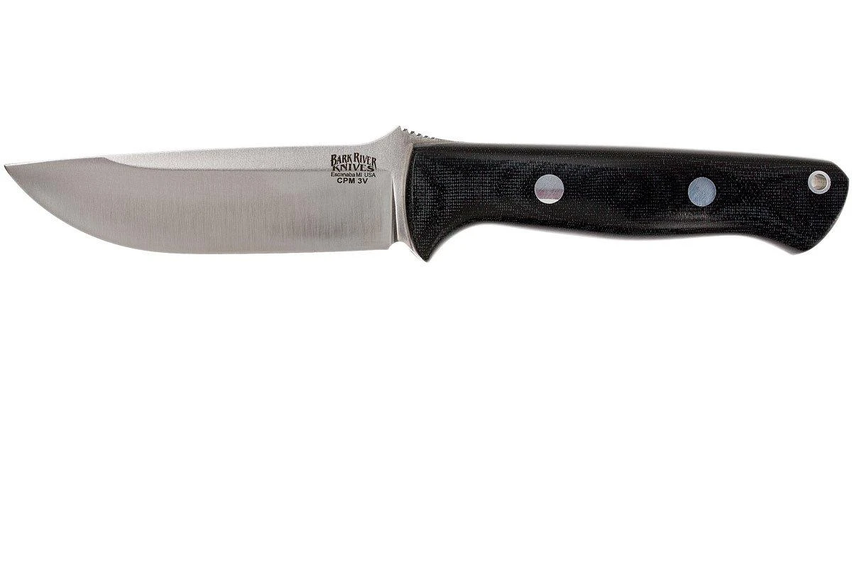 Bark River Bravo 1 CPM 3V, Black Canvas Micarta, Brown Sheath 1 Bark River Bravo 1 CPM 3V, Black Canvas Micarta, Brown Sheath