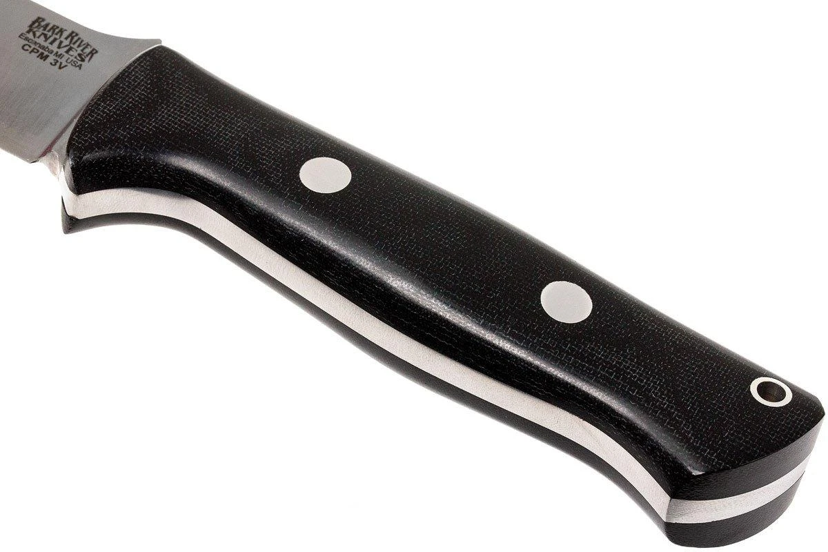 Bark River Bravo 1 CPM 3V, Black Canvas Micarta, Brown Sheath 4 Bark River Bravo 1 CPM 3V, Black Canvas Micarta, Brown Sheath – Image 4