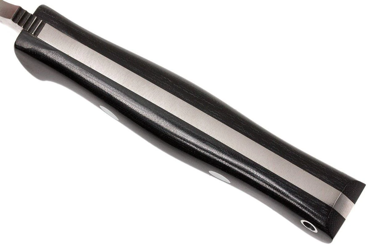 Bark River Bravo 1 CPM 3V, Black Canvas Micarta, Brown Sheath 5 Bark River Bravo 1 CPM 3V, Black Canvas Micarta, Brown Sheath – Image 5