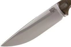 Bark River Bravo Vortex A2 Jimped, Green Canvas Micarta, Brown Sheath -Optimal Couteaux Magasin BRK07 117FMGRC JI 03 bark river brk07 117fmgrc ji 03