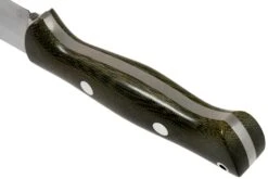 Bark River Bravo 1.5 Rampless CPM 3V Field Knife, Green Canvas Micarta -Optimal Couteaux Magasin BRK07 122GCMR 04 bark river knives