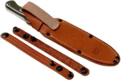 Bark River Bravo 1.5 Rampless CPM 3V Field Knife, Green Canvas Micarta -Optimal Couteaux Magasin BRK07 122GCMR 07 bark river knives