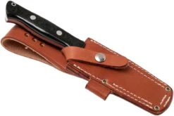 Bark River Bravo 1.2 CPM 3V, Black Canvas Micarta, Brown Sheath -Optimal Couteaux Magasin BRK07 123BRKC 08 bark river bravo brk07 123brkc 08