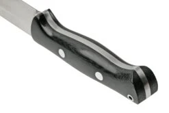 Bark River Bravo 1.2 CPM 3V Rampless, Black Canvas Micarta, Brown Sheath -Optimal Couteaux Magasin BRK07 125BKC RS 04 barkriver