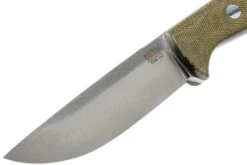 Bark River Bravo 1 CPM 154 Field Knife, Green Canvas Micarta -Optimal Couteaux Magasin BRK07 172GNC 03 bark river