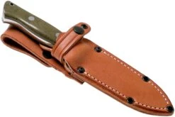 Bark River Bravo 1 CPM 154 Field Knife, Green Canvas Micarta -Optimal Couteaux Magasin BRK07 172GNC 07 bark river