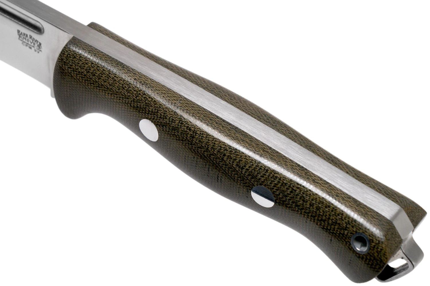 Bark River Bravo Squad Leader CPM 3V, Green Canvas Micarta 5 Bark River Bravo Squad Leader CPM 3V, Green Canvas Micarta – Image 5