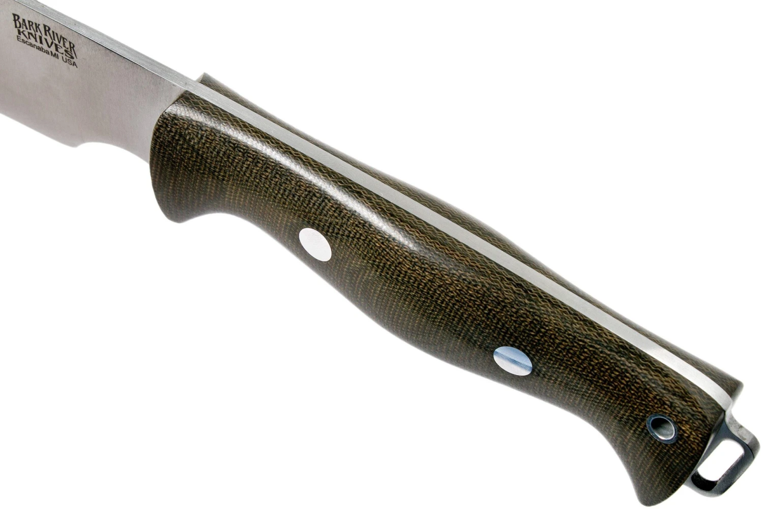 Bark River Bravo Machete CPM 1V Green Canvas Micarta Machette 5 Bark River Bravo Machete CPM 1V Green Canvas Micarta Machette – Image 5