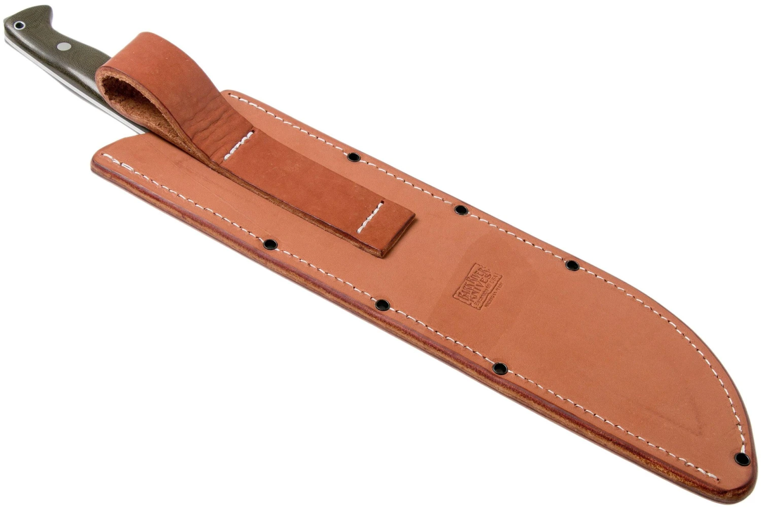 Bark River Bravo Machete CPM 1V Green Canvas Micarta Machette 8 Bark River Bravo Machete CPM 1V Green Canvas Micarta Machette – Image 8