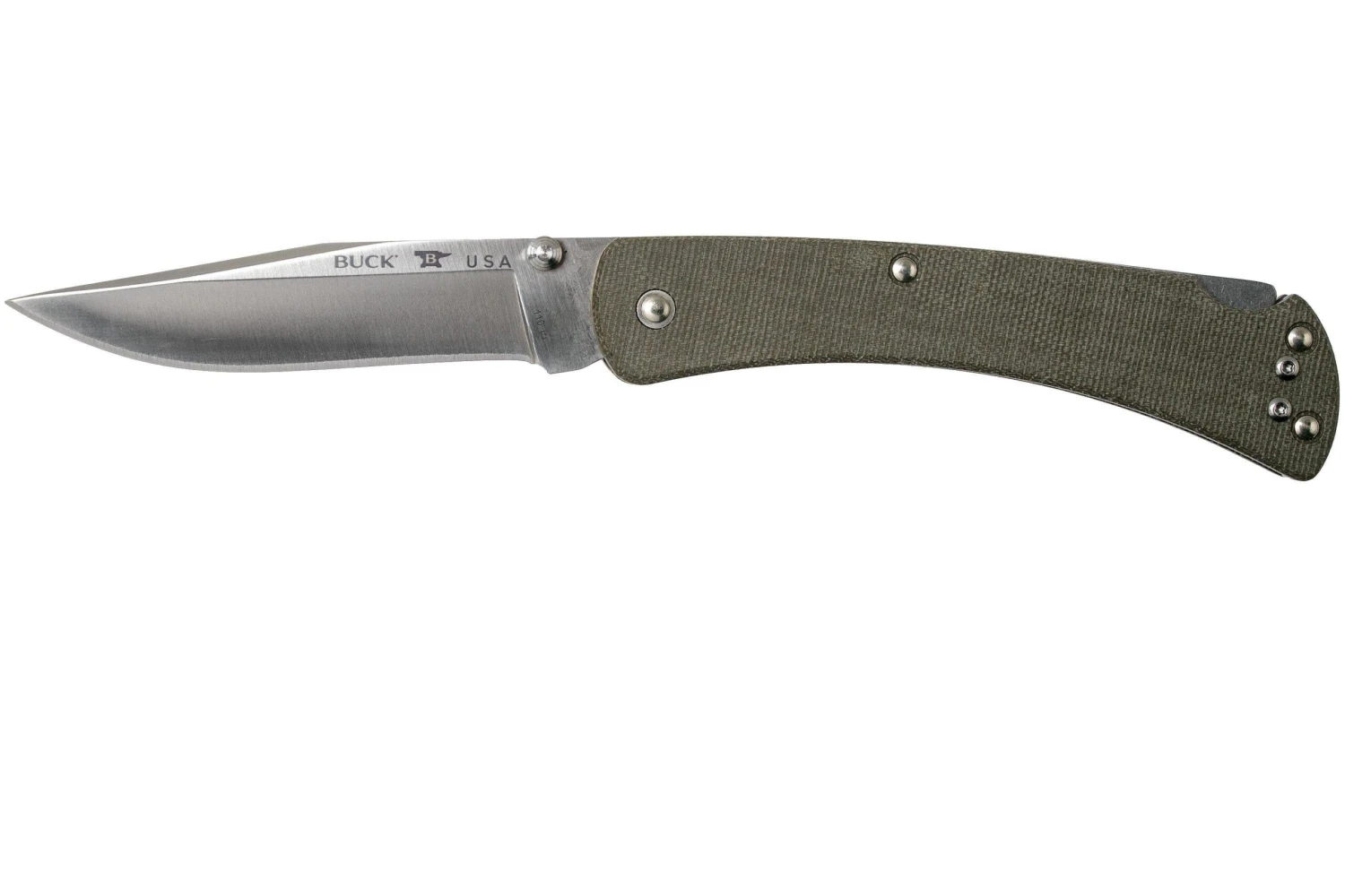 Buck 110 Slim Knife Pro Green Micarta 0110ODS4 Couteau De Poche 1 Buck 110 Slim Knife Pro Green Micarta 0110ODS4 Couteau De Poche