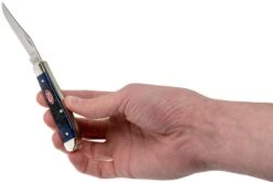 Case Mini Trapper Navy Blue Bone, Rogers Jig, 07321, 6207 SS Couteau De Poche -Optimal Couteaux Magasin CE07321 05 case