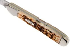 Case Mini Copperlock Amber Jigged Bone, 00133, 61749L SS Couteau De Poche -Optimal Couteaux Magasin CE133 07 case ce133 07