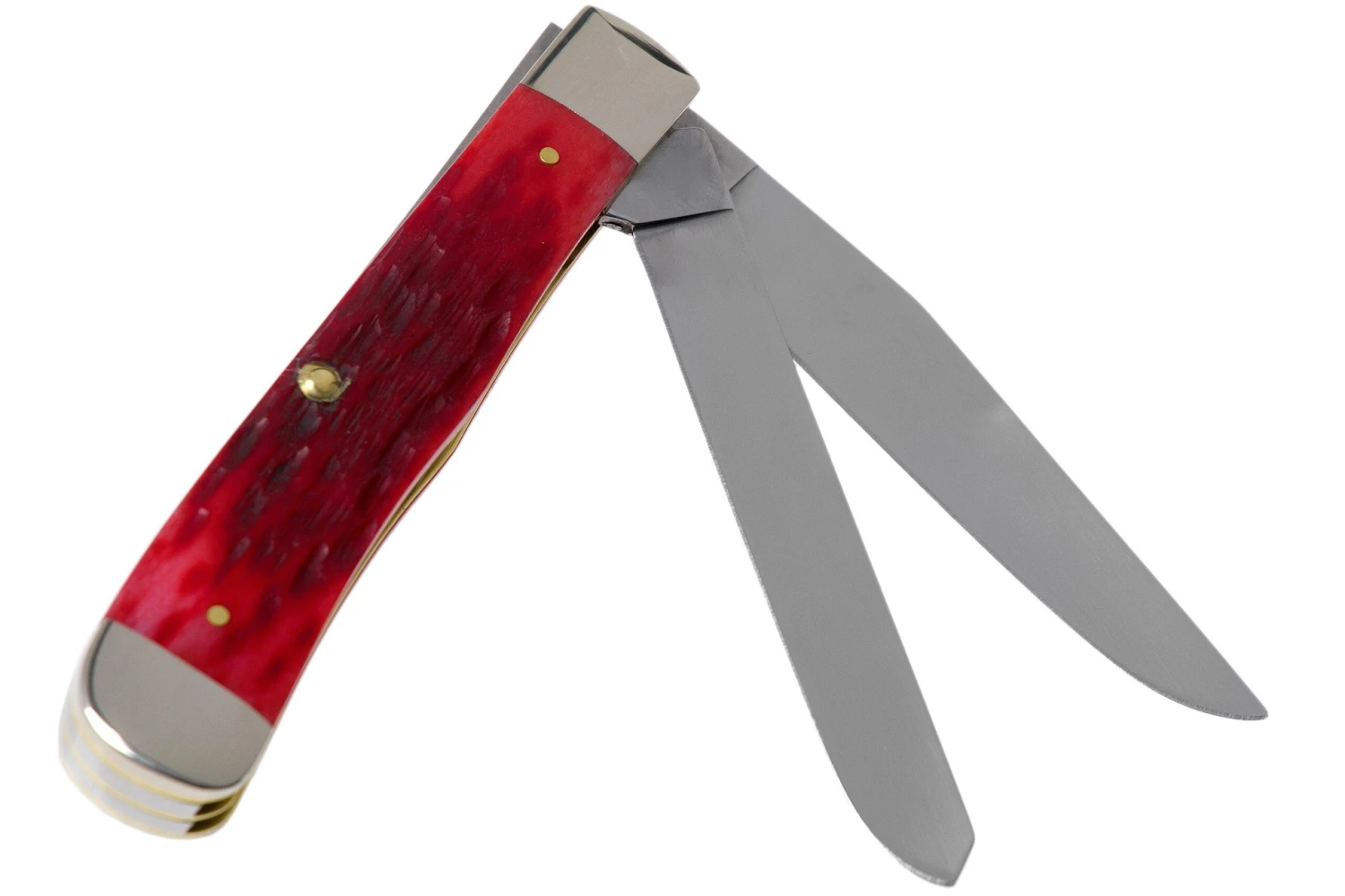 Case Trapper Dark Red Bone, Peach Seed Jig, 31950, 6254 CV Couteau De Poche 2 Case Trapper Dark Red Bone, Peach Seed Jig, 31950, 6254 CV Couteau De Poche – Image 2