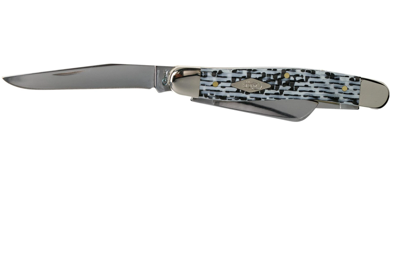 Case Medium Stockman White & Black Carbon Fiber-G10 Weave Smooth, 38923, 10318 SS Couteau De Poche 3 Case Medium Stockman White & Black Carbon Fiber-G10 Weave Smooth, 38923, 10318 SS Couteau De Poche – Image 3