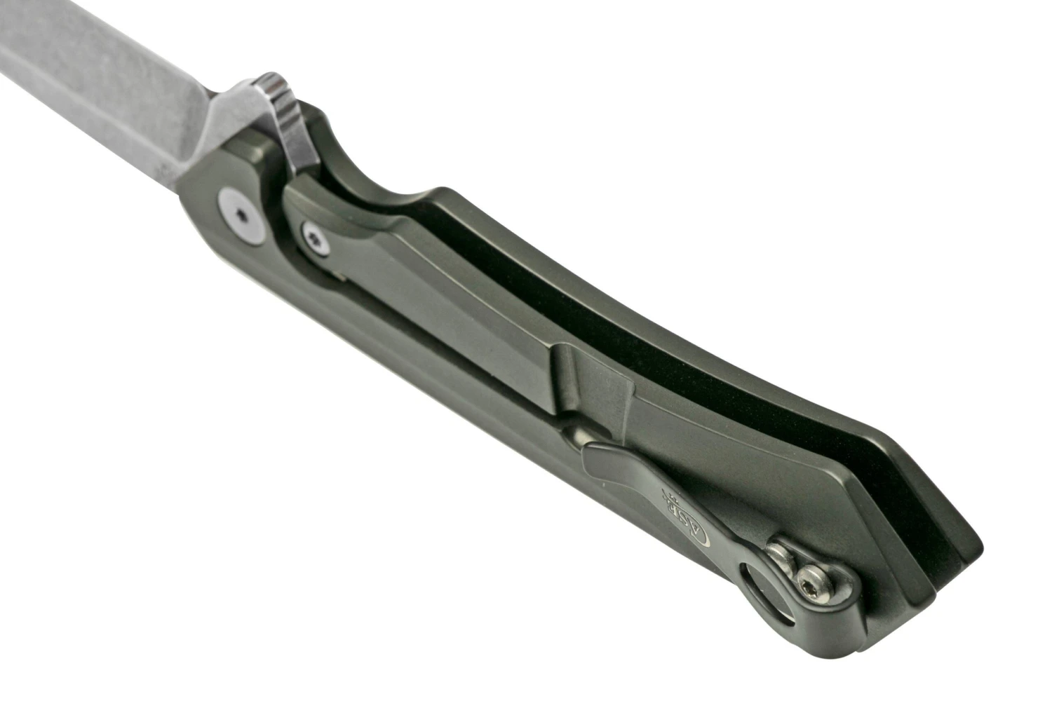 Case Kinzua Tanto, S35VN, OD Green Anodized Aluminum 64671, Couteau De Poche 4 Case Kinzua Tanto, S35VN, OD Green Anodized Aluminum 64671, Couteau De Poche – Image 4