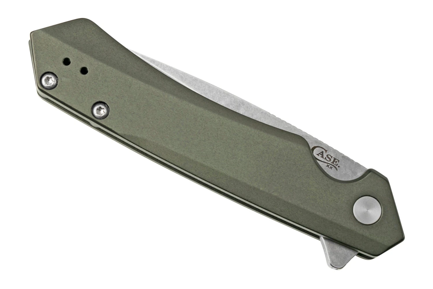 Case Kinzua Tanto, S35VN, OD Green Anodized Aluminum 64671, Couteau De Poche 6 Case Kinzua Tanto, S35VN, OD Green Anodized Aluminum 64671, Couteau De Poche – Image 6
