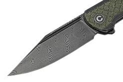 Civivi Cachet C20041B-DS1 Green Micarta Acier Damassé, Couteau De Poche -Optimal Couteaux Magasin CIC20041B DS1 03 civivi