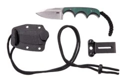 CRKT Minimalist Spear Point, Green Black, Couteau De Cou, Alan Folts Design -Optimal Couteaux Magasin CK 2396 07 crkt