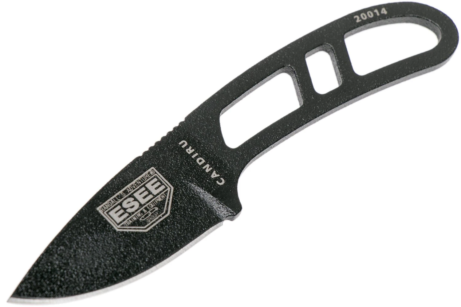 ESEE Candiru Black CAN-B Couteau De Cou Avec étui Noir + Clip Ceinture 3 ESEE Candiru Black CAN-B Couteau De Cou Avec étui Noir + Clip Ceinture – Image 3