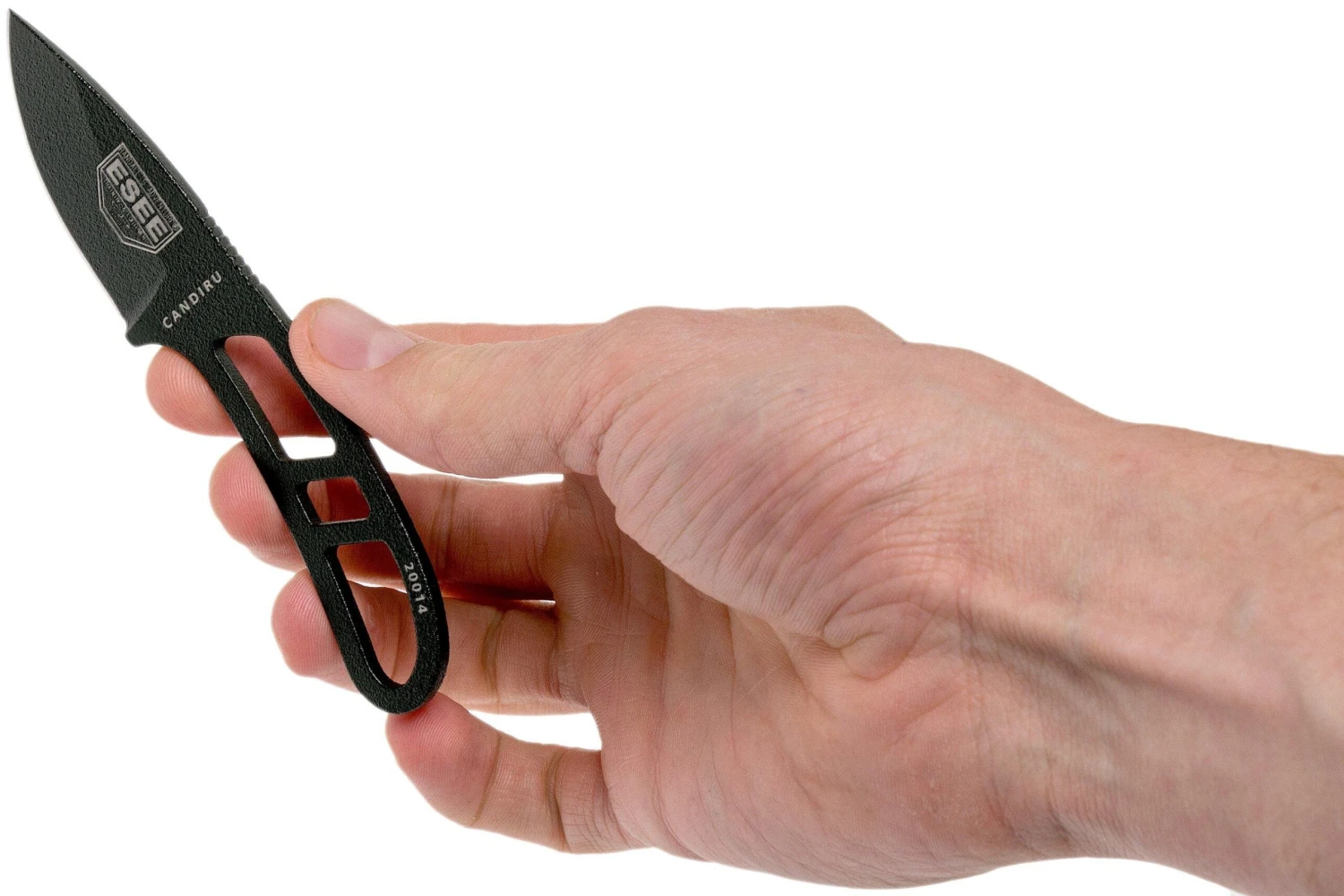 ESEE Candiru Black CAN-B Couteau De Cou Avec étui Noir + Clip Ceinture 5 ESEE Candiru Black CAN-B Couteau De Cou Avec étui Noir + Clip Ceinture – Image 5